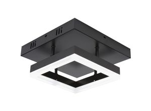 5704142154991 - Wottes - led Deckenlampe Schwarz Quadratisch Deckenleuchte Warmweißes Licht Acryl Deckenlampen für Schlafzimmer