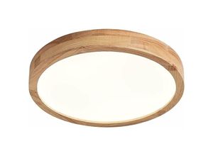 5704142155035 - Wottes - led Deckenlampe Runde Holz Deckenleuchte für Wohnzimmer Küche Kinderzimmer Ø20cm Neutrales Licht