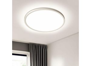 5704142155363 - Wottes - led Modern Deckenlampe Rund Flach Deckenleuchte Weiß Pendelleuchte 30W Neutrales Licht