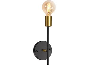 5704142157657 - Wottes - E27 Innen Wandleuchte Retro Wandlampe für Flur Schlafzimmer Wohnzimmer Schwarz+Golden