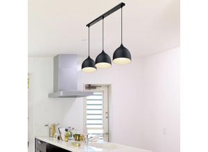 5704142159194 - Wottes - Modern E27 Pendelleuchte Glas Metall Hängelampe Blau Höhenverstellbar Deckenleuchte Esszimmerlampe 2 Stücke