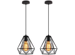 5704142159446 - Wottes - Industrielle Vintage Pendelleuchte Retro Glas Hängeleuchte Lampenschirm Kreative Deckenleuchte Grün 2 Stücke