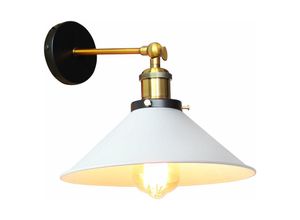 5704142161654 - Wottes - Restaurant Beleuchtung Wandleuchte Schwarz Retro Metall Wandlampe Dekorativer Modern Kreative Ø26CM Weiß