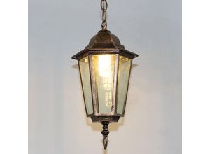 5704142162415 - Wottes - Industrielle Pendelleuchte Metall Glas Hängeleuchte Innen Dekoration Esstischlampe Wohnzimmerlampe Bronze