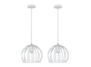 5704142170984 - Wottes - 2Pcs Persönlichkeit E27 Kreative Modern Pendelleuchte Verstellbar Schlafzimmer Beleuchtung Metall Kronleuchter