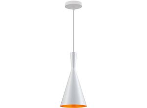 5704142171134 - Wottes - Retro Pendelleuchte Modern Metall Hängelampe Schlafzimmer Dekorative Lampe - Weiß