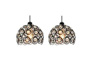 5704142171226 - Wottes - 2Pcs Modern Kreative Glaskäfig Kronleuchter E27 Dachboden Bar Pendelleuchte Café Beleuchtung