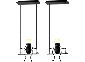 5704142172100 - Wottes - 2Pcs Minimalistische Wandleuchte Cartoon Humanoid Kreative Wandleuchte Modern Dekorative Kunst Wandlampe