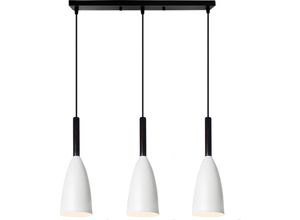 5704142174821 - Wottes - Creative Retro Industriell Pendelleuchte E27 Eisenkunst Kronleuchter Dekoration 3 Lichter (Weiß)