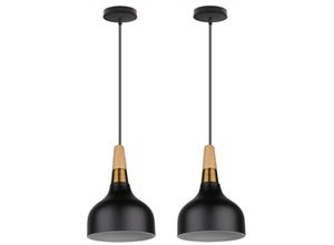5704142175699 - Wottes - 2Pcs Pendelleuchte Kreative Modern E27 Einfache Kronleuchter Restaurant Bar Schmücken (schwarz) 5704142175699 - Wottes - 2Pcs Pendelleuchte Kreative Modern E27 Einfache Kronleuchter Restaurant Bar Schmücken (schwarz)