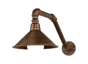 5704142176818 - Wottes - Vintage Industrielle Wandleuchte Retro Kreative Wandlampe E27 Schmiedeeisen Wasserrohr Wandlampe Bronze - Bronze 5704142176818 - Wottes - Vintage Industrielle Wandleuchte Retro Kreative Wandlampe E27 Schmiedeeisen Wasserrohr Wandlampe Bronze - Bronze