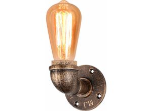 5704142177051 - Wottes - E27 Retro Wandlampen Wasserrohr Industrielle Kreative Metall Beleuchtung Wandleuchte Restaurant Küche (Rost)