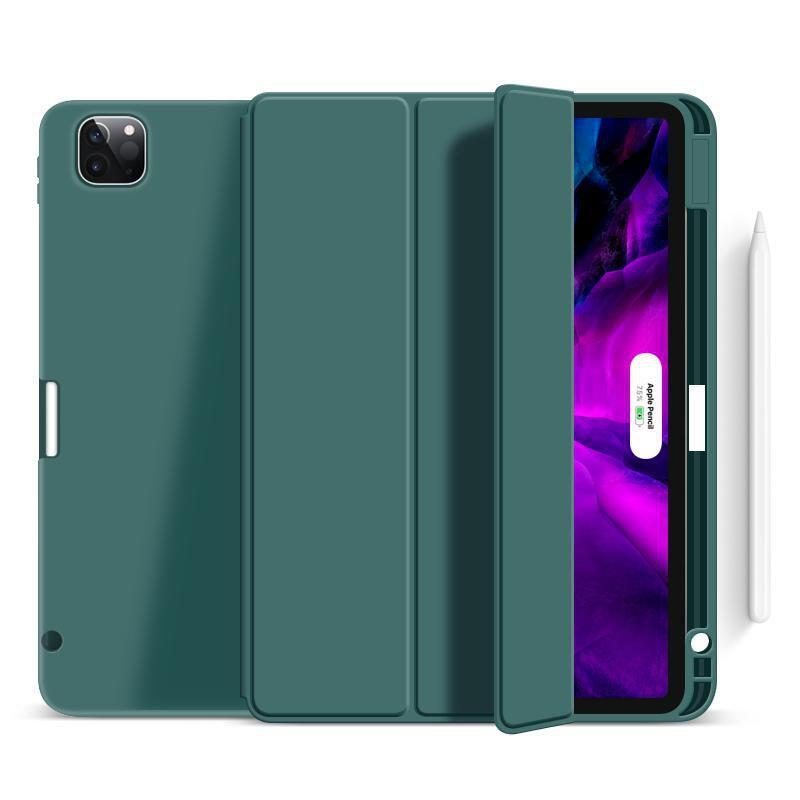 5704174963684 - Miami Pencil Case für das iPad Pro 11 2022 2021 - Dark Green PU leather Clear (Bulk)