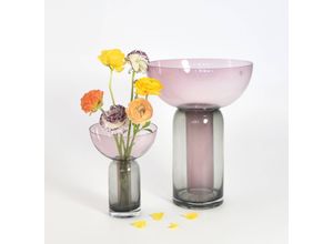 5704444072948 - Vase Torus rosa Ø 25 cm Höhe 33 cm Glas