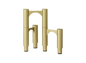 5704444079176 - Kerzenhalter Compono gold H 12 cm Aluminium 3er-Set