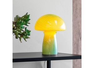 5704709050537 - Dyberg Larsen Tischlampe Mushroom grün Höhe 23 cm Glas