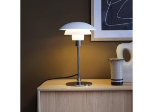 5704709082217 - Dyberg Larsen Tischlampe Morph weiß Höhe 35 cm Metall