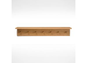 5704723286561 - Ablageregal Place Rack 105 cm lang Haken Holz