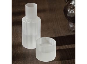 5704723323112 - Karaffen-Set Ripple Small weiß Glas 2-teilig