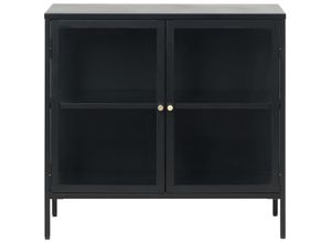 5704745089539 - Ebuy24 - Carmel Sideboard mit 2 Glastüren Stahl schwarz - Schwarz