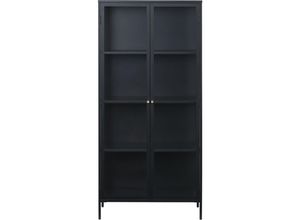 5704745089553 - Ebuy24 - Carmel Vitrinenschrank mit 2 Glastüren Stahl schwarz - Schwarz