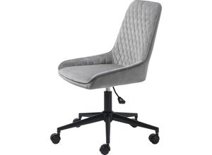 5704745096803 - Milton Bürostuhl velour grau - Grau
