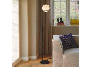 5704924018640 - Stehleuchte Wilson Metall schwarz Kugelschirm Glas