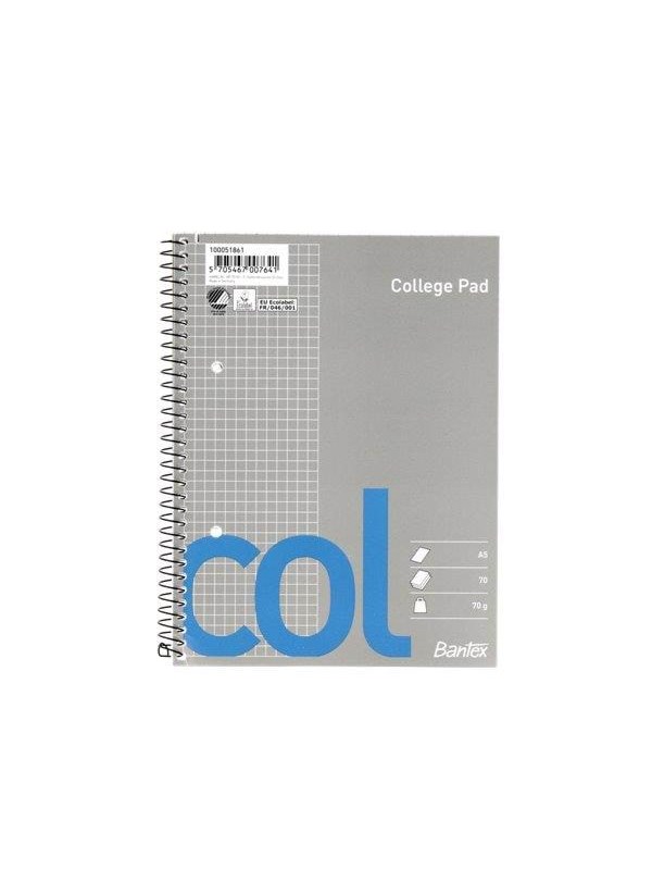 5705467007641 -  Col College Pad Squared Punched Holes A5