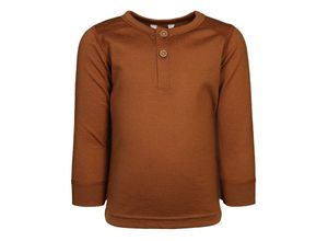 5705492719762 - - Woll-Langarmshirt 625 - BUTTONS in dark copper Gr146 152