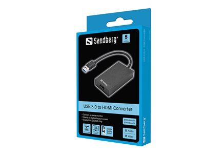 5705730134425 - SANDBERG USB 30 to HDMI Converter