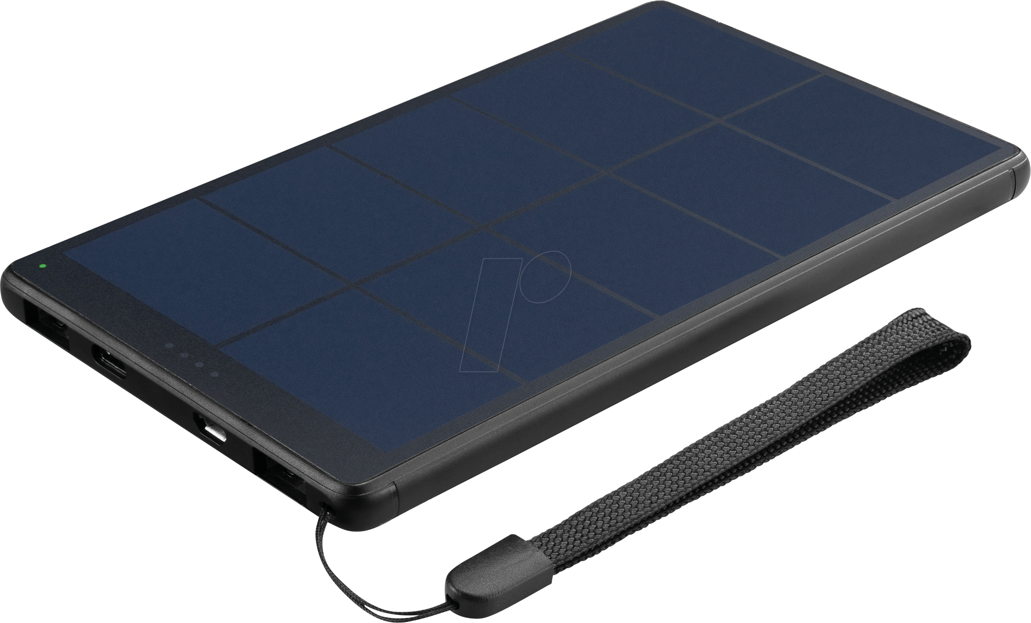 5705730420542 - Urban Solar Powerbank 10000 - Solar-Powerbank - 10000 mAh - 37 Wh - 18 Watt - 3 A - QC 30 (2 x USB USB-C) - auf Kabel Micro-USB USB-C