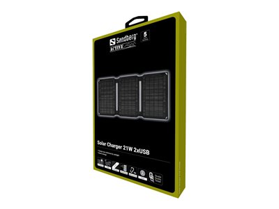 5705730420702 - Active - Solarladegerät - 21 Watt - 21 A - 2 Ausgabeanschlussstellen (2 x USB)