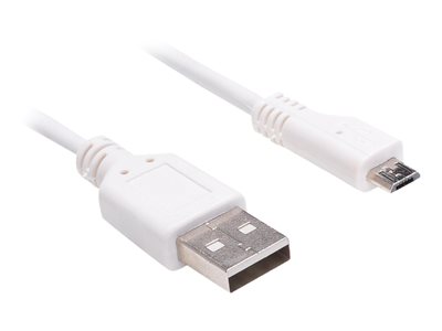 5705730440724 - - Lade- Datenkabel - Micro-USB Typ B männlich zu USB männlich - 3 m - weiß