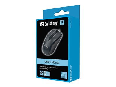 5705730631047 - SANDBERG 631-04 - Maus (Mouse) Kabel USB-C schwarz