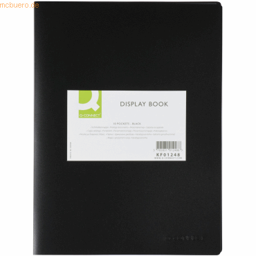 5705831012486 - Sichtbuch KF01248 schwarz A4 mit 10 Hüllen Polypropylen (PP) 5705831012486 Q-connect