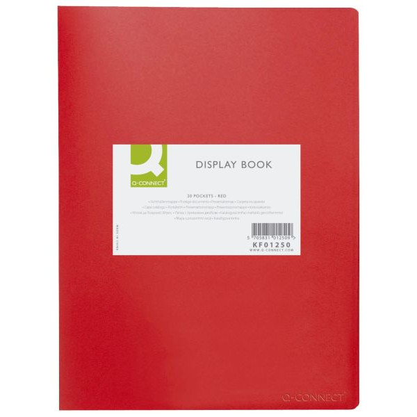 5705831012509 - Sichtbuch KF01250 rot A4 PP mit 20 Hüllen