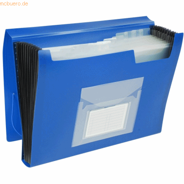 5705831012752 - Fächermappe KF01275 A4 mit 13 Fächern 13-teilig blanko Kunststoff blau 5705831012752 - Fächermappe KF01275 A4 mit 13 Fächern 13-teilig blanko Kunststoff blau