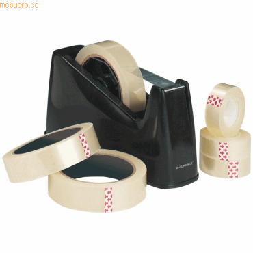 5705831110106 - Tischabroller für Rollen 25mmx66m schwarz leer 5705831110106 - Tischabroller für Rollen 25mmx66m schwarz leer