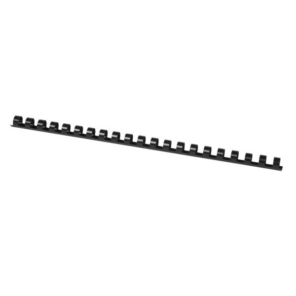 5705831240223 - Plastikbinderücken KF24022 schwarz US-Teilung 21 Ringe auf A4 12mm 5705831240223 Q-CONNECT KF24022 100 Stück