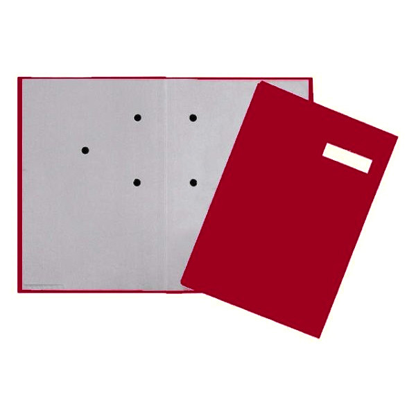 5705831310117 - Unterschriftenmappe KF3101 A4 Kunststoff rot mit Einsteckschild 20 Fächer