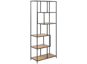 5705994978964 - Regal  Schwarz Eiche  Holzwerkstoff  77x185x35 cm  Arbeitszimmer Büroregale Bücherregale