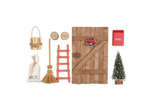 5706207116579 - Det Gamle Apotek Wichteltür-Set aus Holz 9-teilig mit Zubehör 165 x 105 cm