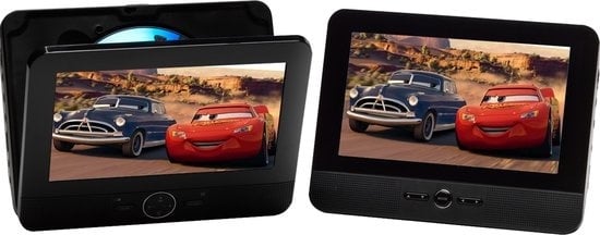 5706751019463 - Tragbarer DVD-Player für das Auto - 7 Zoll - 2 Bildschirme - inkl Kopfstützenhalterung - MTW754TWIN