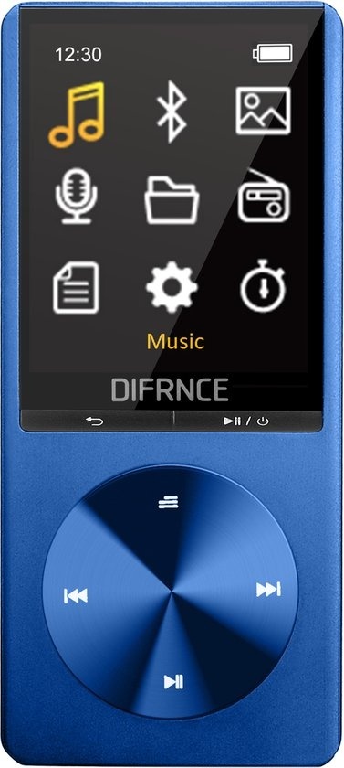 5706751044717 - Difrnce MP3   MP4 Player - Bluetooth - USB - Shuffle - bis zu 128GB - inkl Ohrhörer - Sprachaufzeichnung - Dicataphone - MP1820BT - Blau