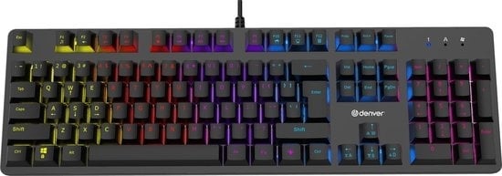 5706751053245 - GKK-330 - Gaming Tastatur - Mechanisch - USB - QWERTY - Skandinavisch - LED-Beleuchtung - Schwarz