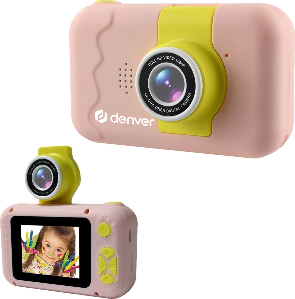 5706751066993 - Kinderkamera Full HD - Flip-Objektiv für Selfies - 40MP - Digitalkamera Kinder - Foto und Video - Spiele - KCA1350 - Pink