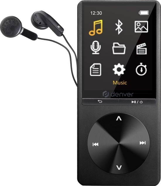 5706751072031 - MP3   MP4 Player - Bluetooth - USB - Shuffle - bis zu 128GB - inkl Ohrhörer - Sprachaufzeichnung - Dicataphone - MP1820 - Schwarz