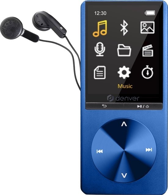 5706751072062 - MP3   MP4 Player - Bluetooth - USB - Shuffle - bis zu 128GB - inkl Ohrhörer - Sprachaufzeichnung - Dicataphone - MP1820 - Blau