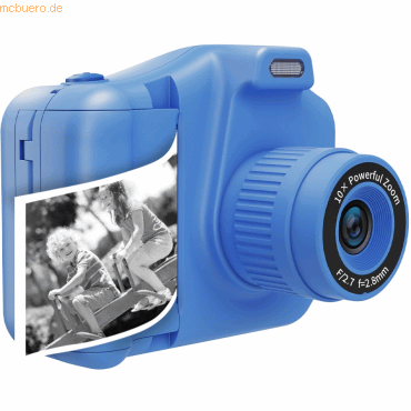 5706751072529 - Kinderkamera Full HD mit Drucker - Selfie-Kamera - 48MP - Digitalkamera Kinder - Foto und Video - Spiele - KPC1370 - Blau