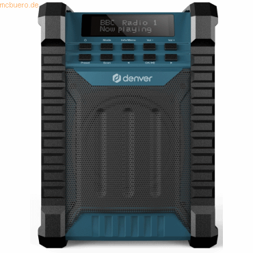 5706751073533 - WRD-60 Baustellenradio DAB+ DAB UKW AUX UKW DAB+ wiederaufladbar spritzwassergeschützt Schwarz Blau